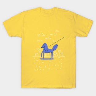 Cute dog walking in the park T-Shirt